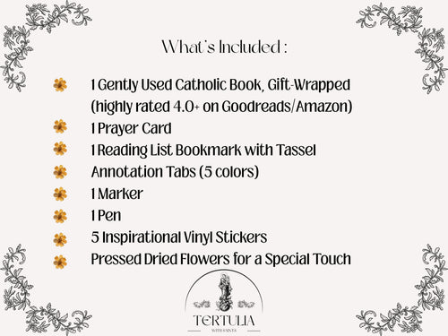 Catholic Blind Date With a Book bundle with wrapped book and reading gifts (2 of 6)