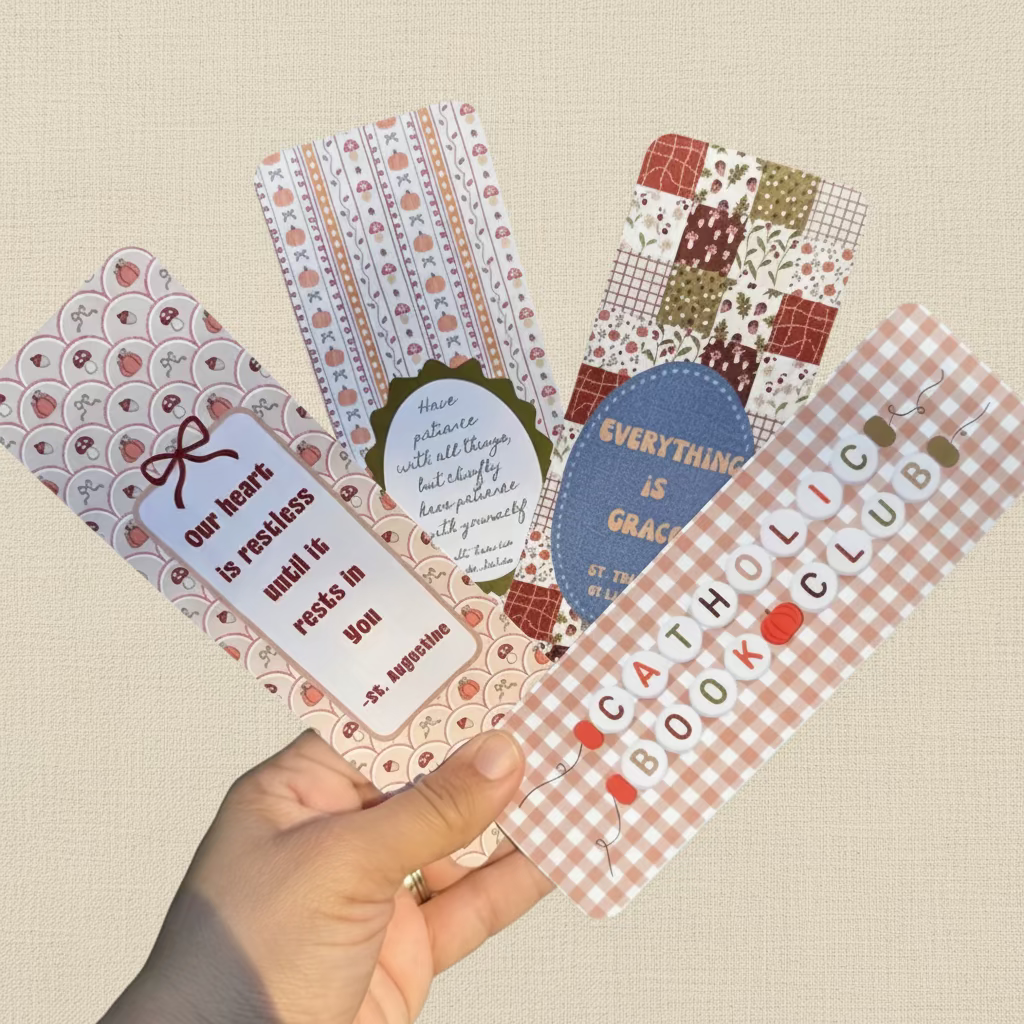 Cozy Catholic Fall Bookmarks