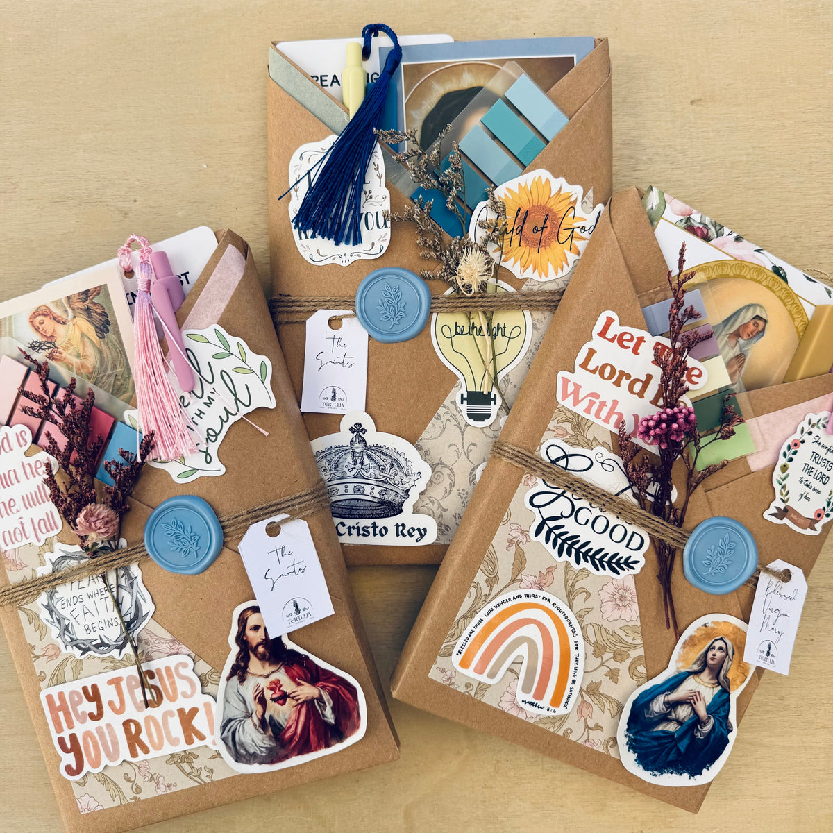 Catholic Blind Date With a Book bundle with wrapped book and reading gifts (6 of 6)