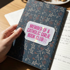 Holographic Catholic book club sticker (2 of 3)