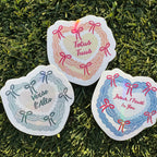 Holographic coquette heart cake Catholic sticker (2 of 11)