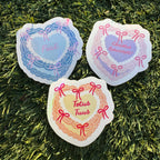 Holographic coquette heart cake Catholic sticker (3 of 11)