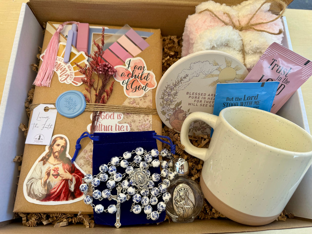 Catholic Blind Date With a Book deluxe gift box and included devotional gifts (2 of 4)