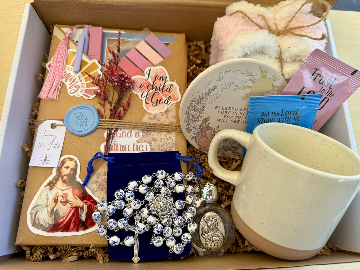 Catholic Blind Date With a Book deluxe gift box and included devotional gifts (2 of 4)