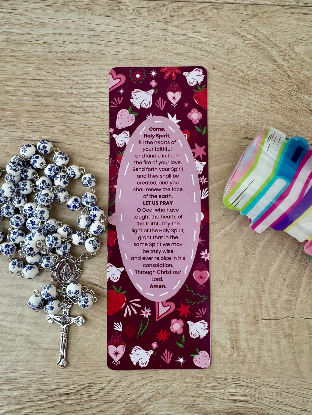 Holy Spirit prayer bookmark printed on glossy heavyweight cardstock (2 of 5)