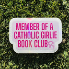 Catholic book club bookish vinyl sticker